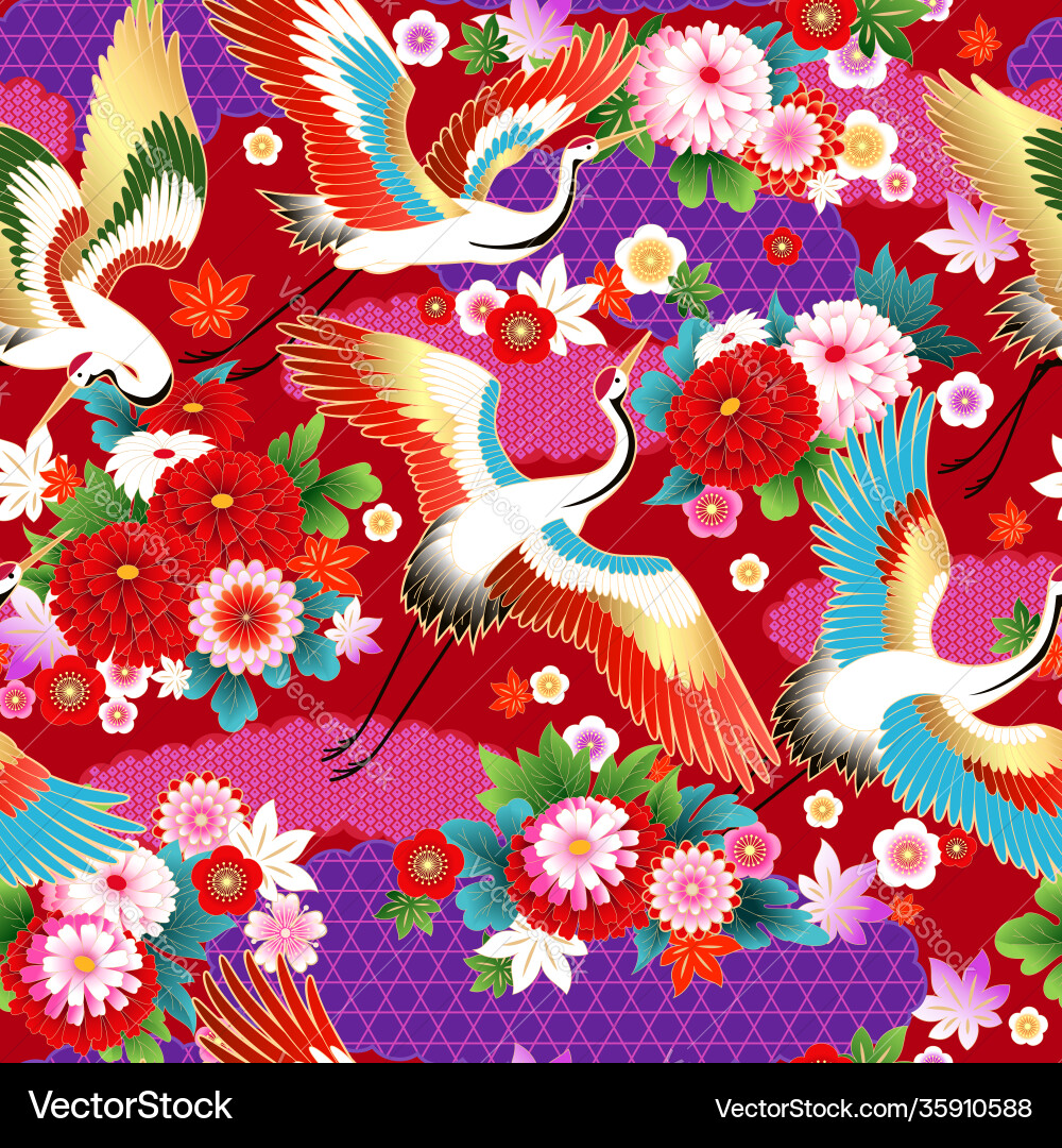 Seamless pattern with floral motif Seamless pattern with floral motif vector image
