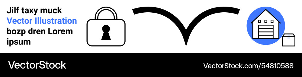Secure storage concept with padlock Vector Image