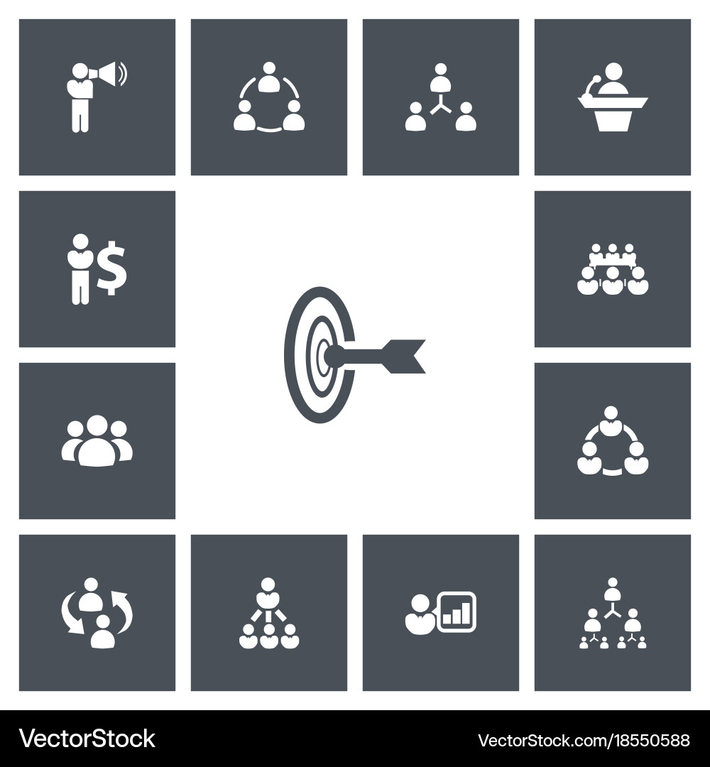Set of 13 editable community icons includes vector image