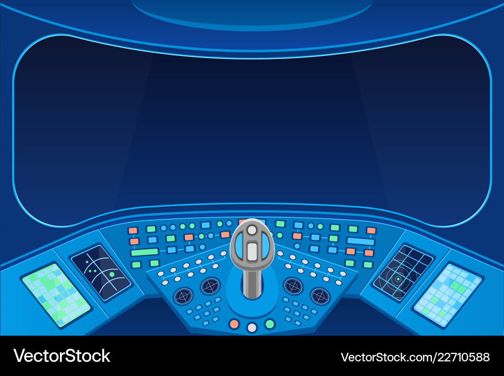 Spaceship cabin interior and view empty window Spaceship cabin interior and view empty window vector image