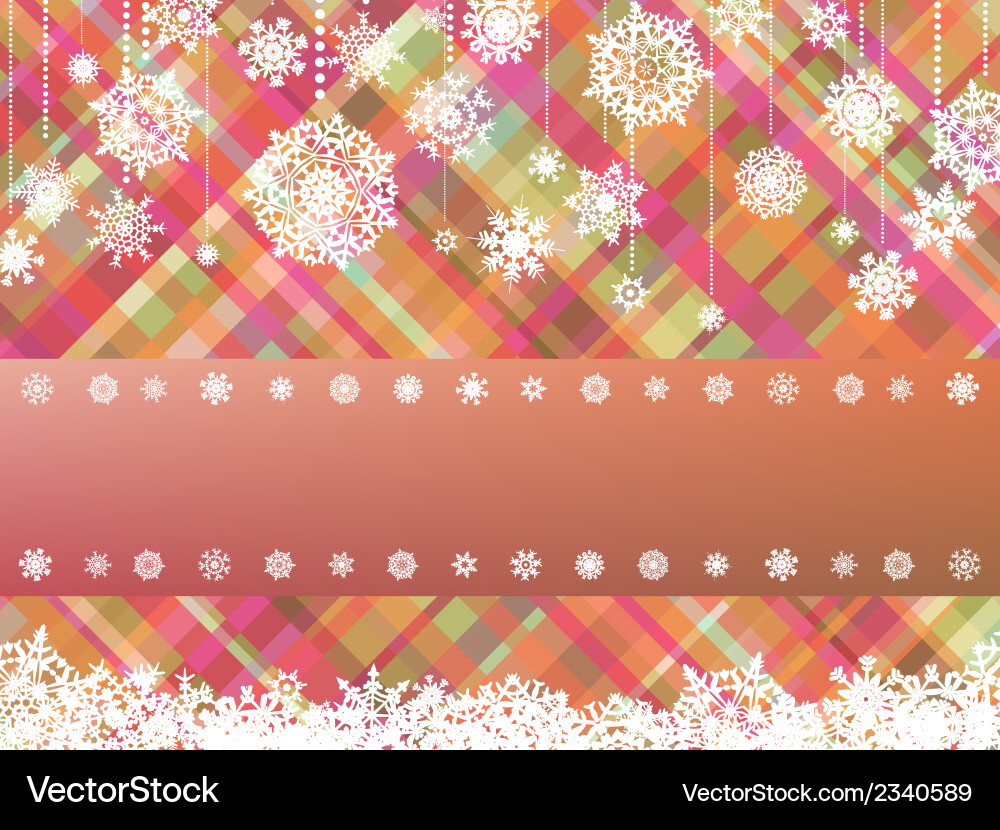 Christmas with snowflake Vector Image