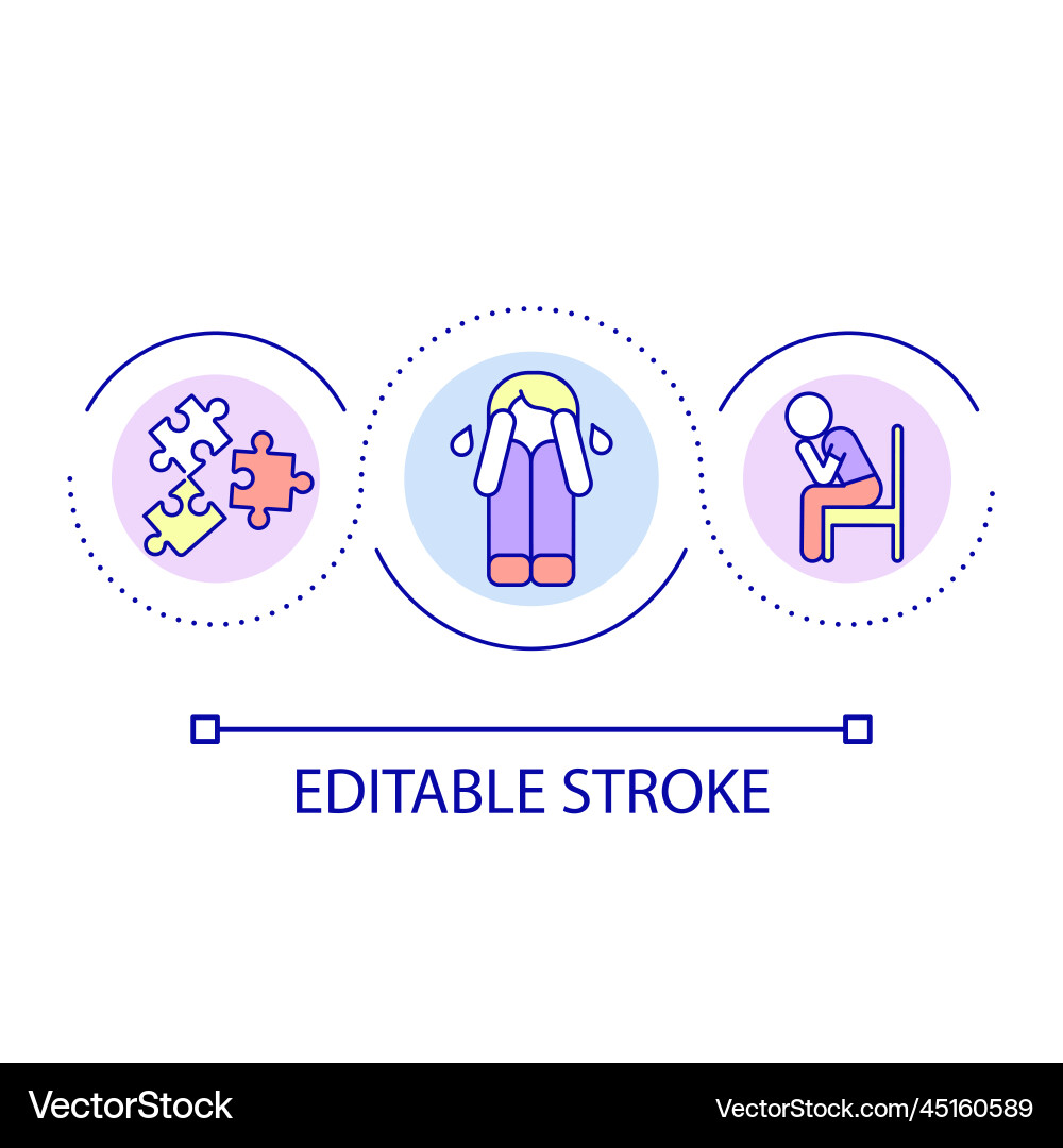 Confused thoughts loop concept icon Confused thoughts loop concept icon vector image