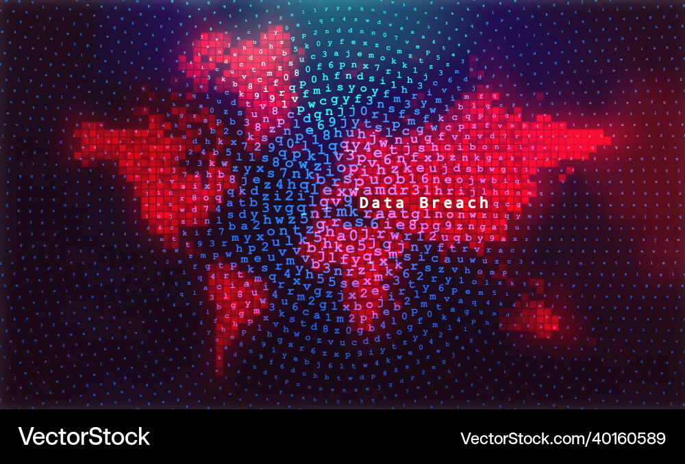 Cyber attack background with map of the world Cyber attack background with map of the world vector image