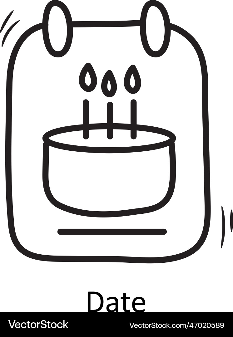 Date outline icon design part Vector Image