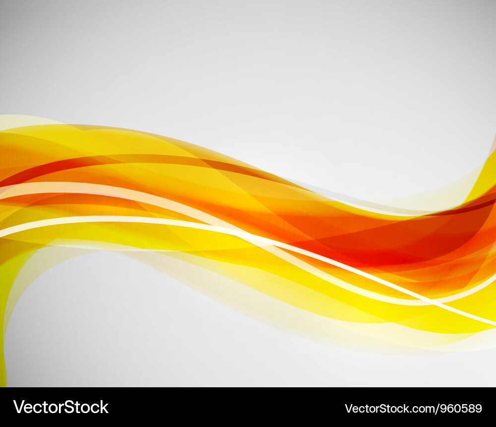 Dynamic Orange Wave Background Vector Image