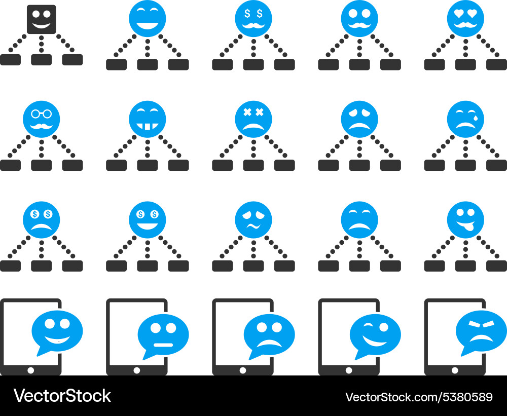 Emotion hierarchy and sms icons Vector Image