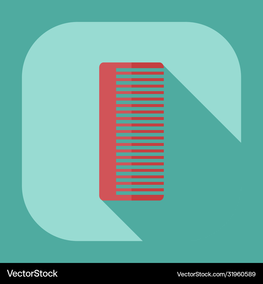 Flat modern design with shadow icons comb Flat modern design with shadow icons comb Vector Image