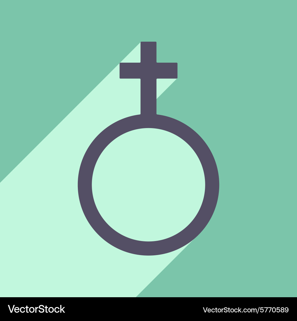 Flat with shadow icon and mobile application vector image