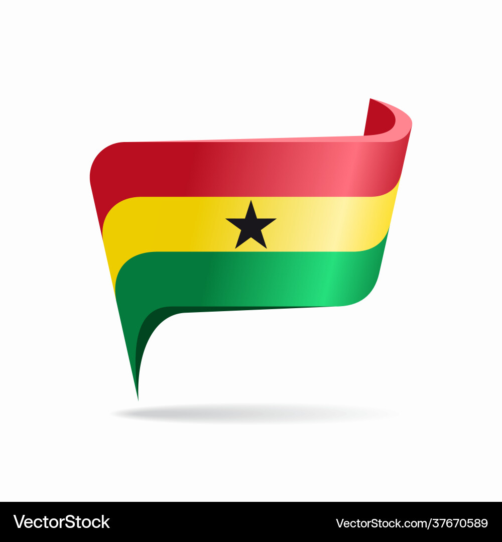 Ghana Flag Pointer Map Layout vector image