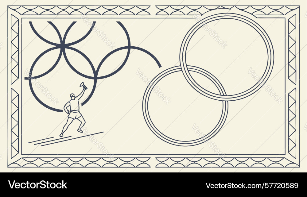 Interlocking circles pattern modern abstract vector image