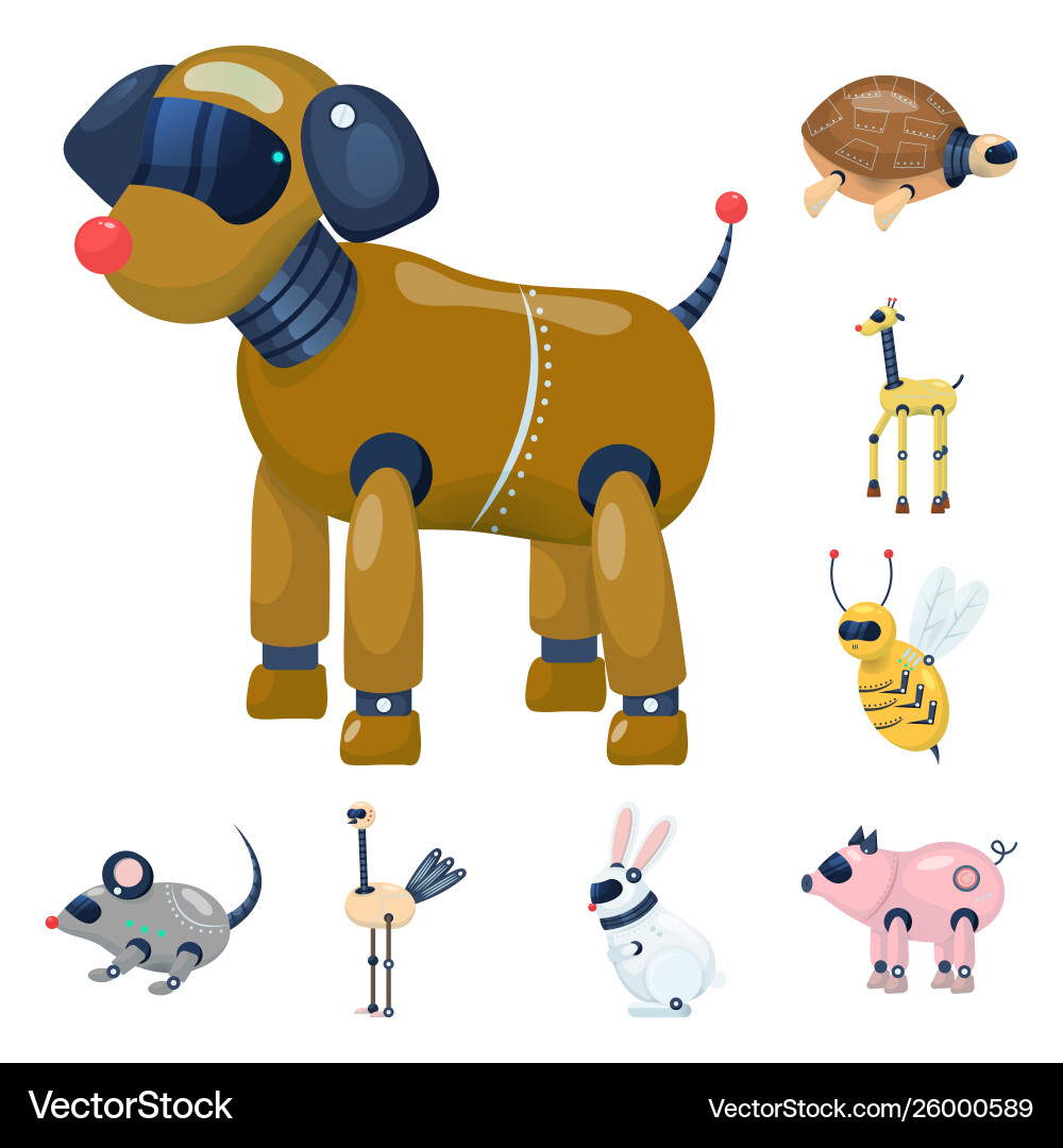 Isolated object robot and cybernetic symbol Isolated object robot and cybernetic symbol vector image