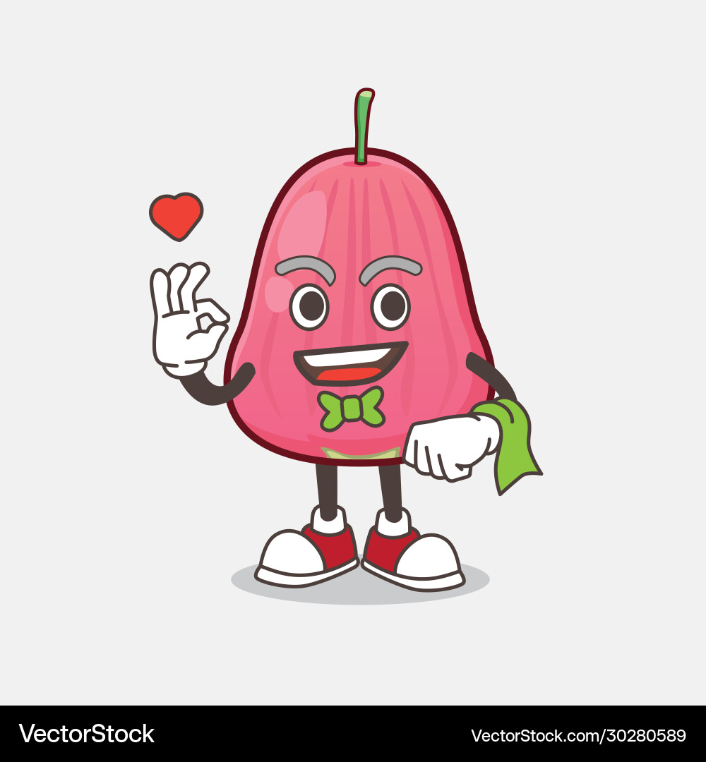 Java apple cartoon mascot character working vector image