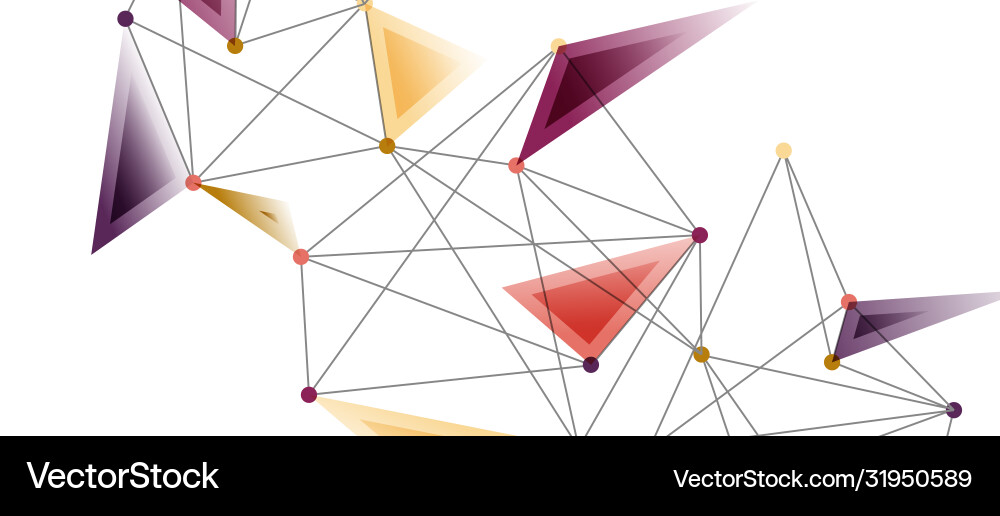 Line points connections triangular technology Line points connections triangular technology Vector Image