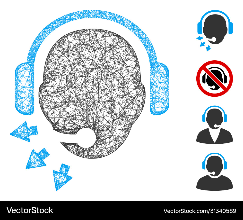 Operator message web mesh Operator message web mesh vector image