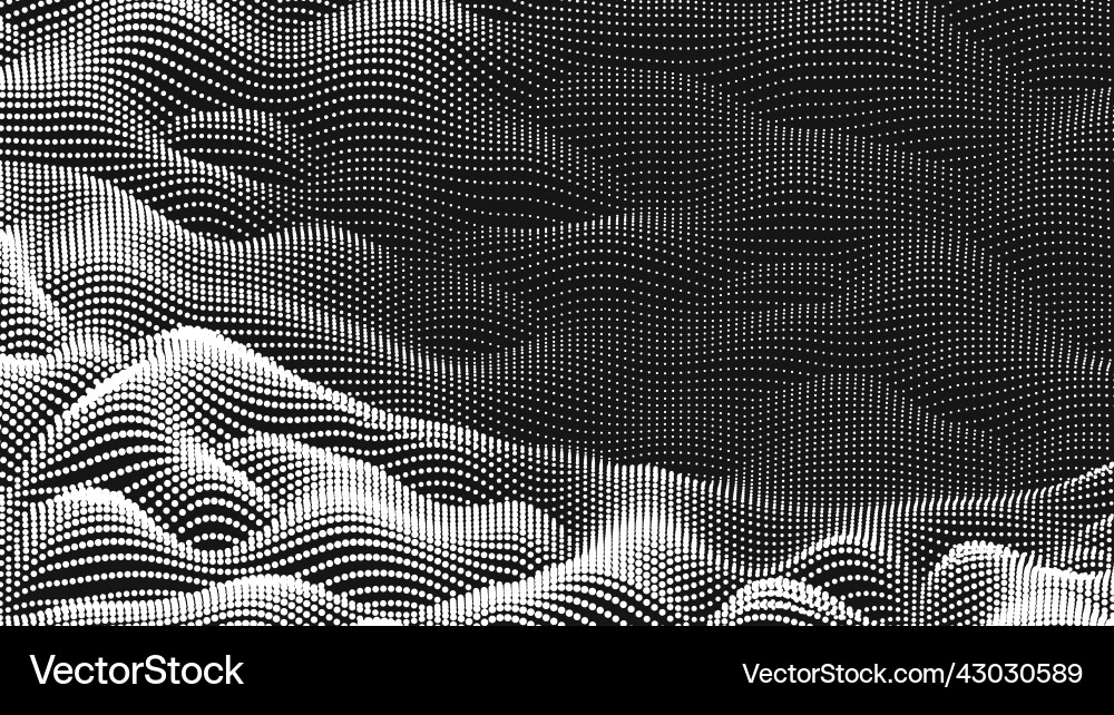 Point wave noise texture abstract dot background vector image