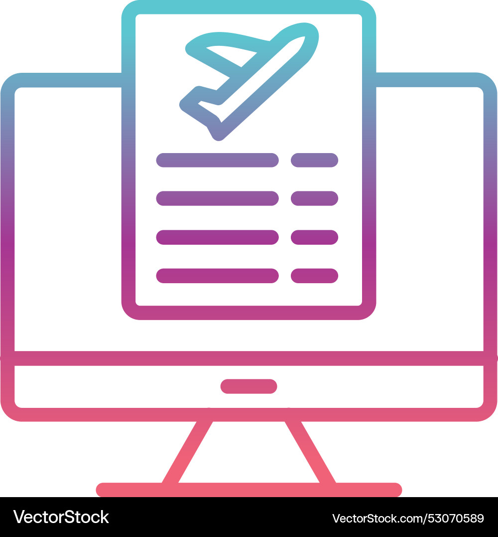 Schedule line gradient design Vector Image