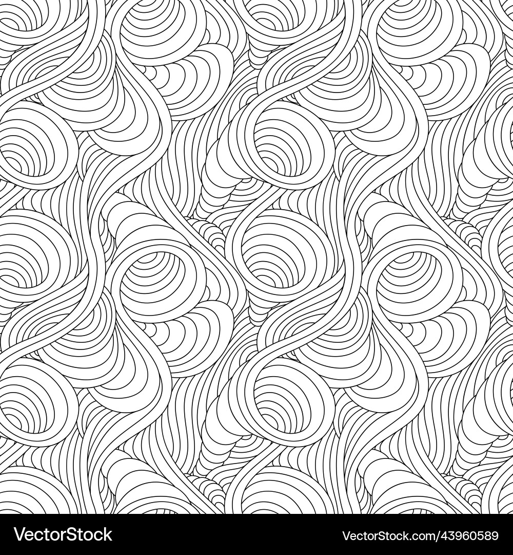 Seamless pattern of swirling and smooth Seamless pattern of swirling and smooth vector image