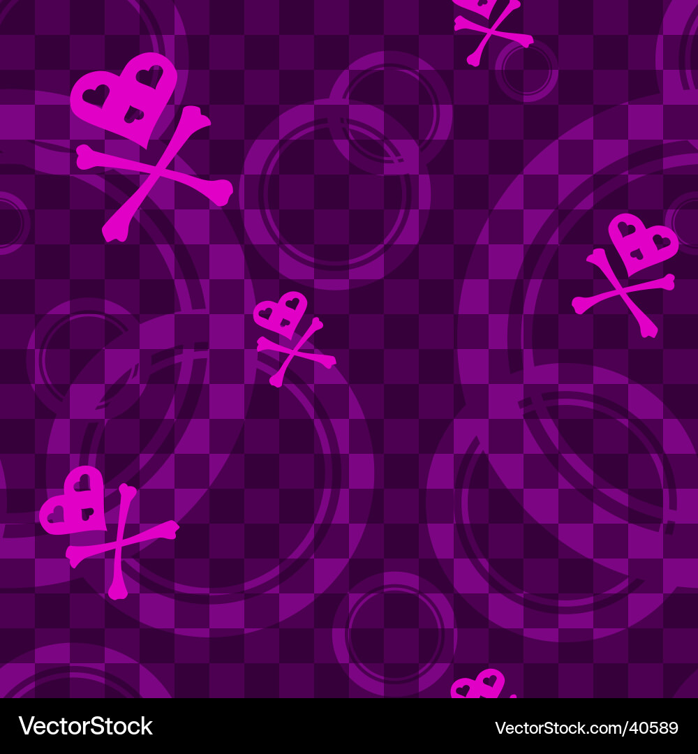Skull Checkerboard Pattern vector image