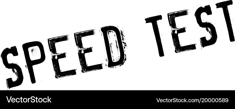 Speed test rubber stamp Royalty Free Vector Image