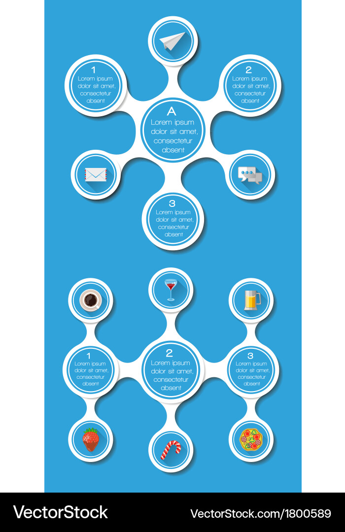 Ui infographics and web elements vector image