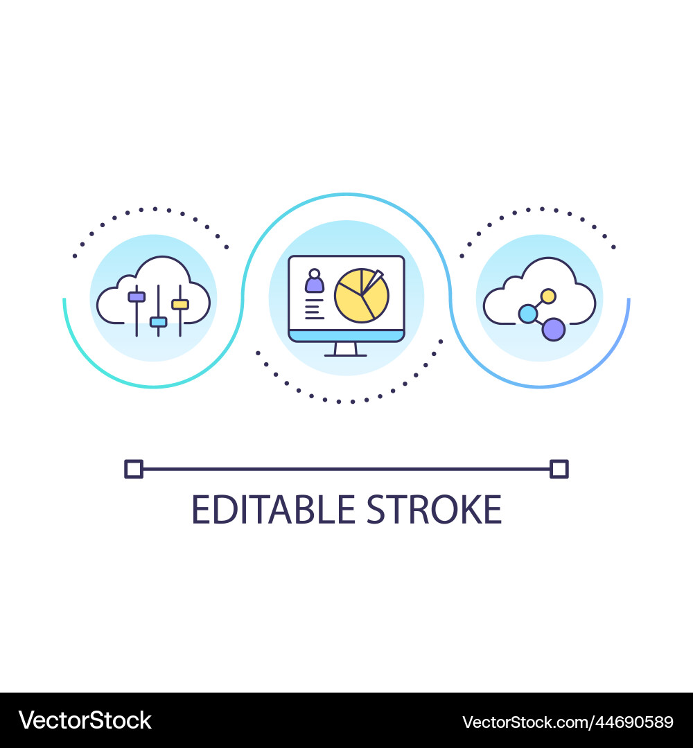 Virtual storage for personal data loop concept Virtual storage for personal data loop concept vector image