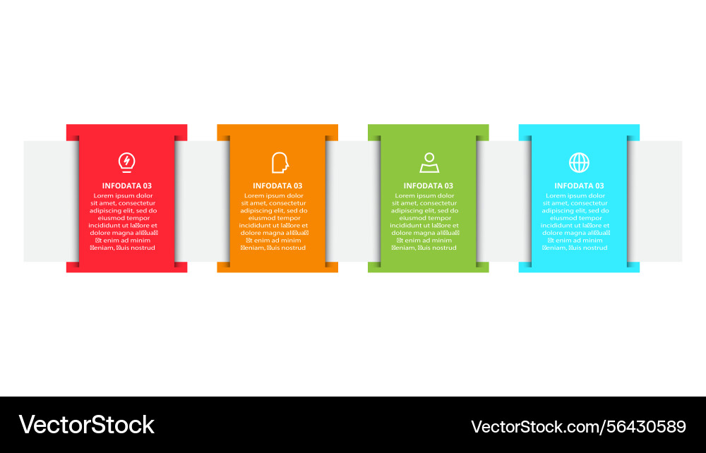 Workflow concept for infographic with 4 steps Vector Image