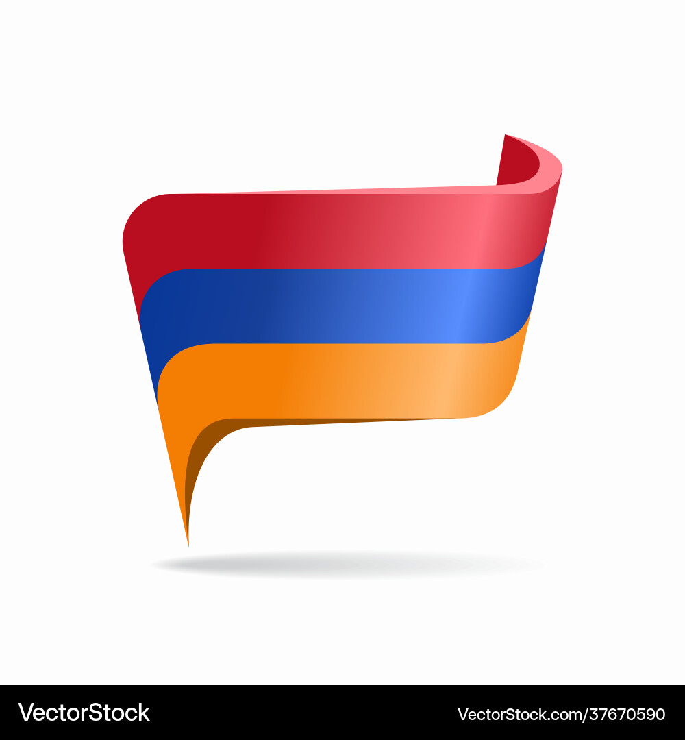 Armenian Flag Pointer Layout Vector Image
