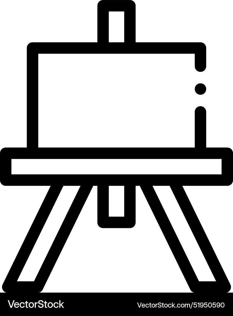 Canvas icon thin linear style design isolated vector image