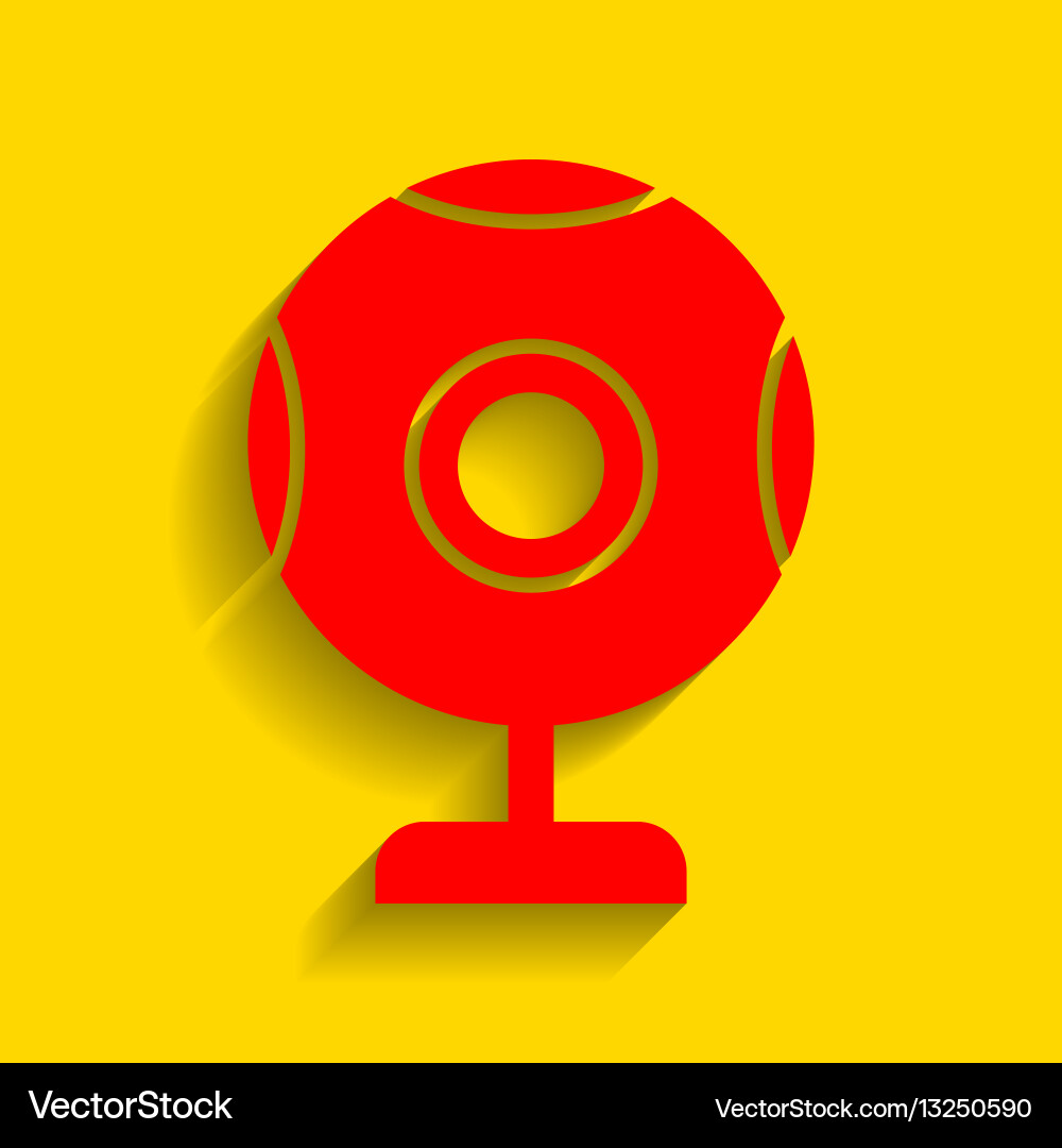 Chat web camera sign red icon with soft Vector Image
