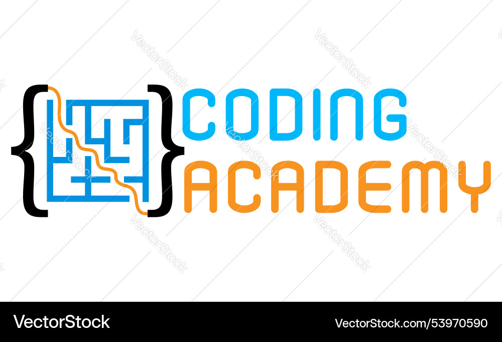 Coding kids programming training logo Coding kids programming training logo Vector Image