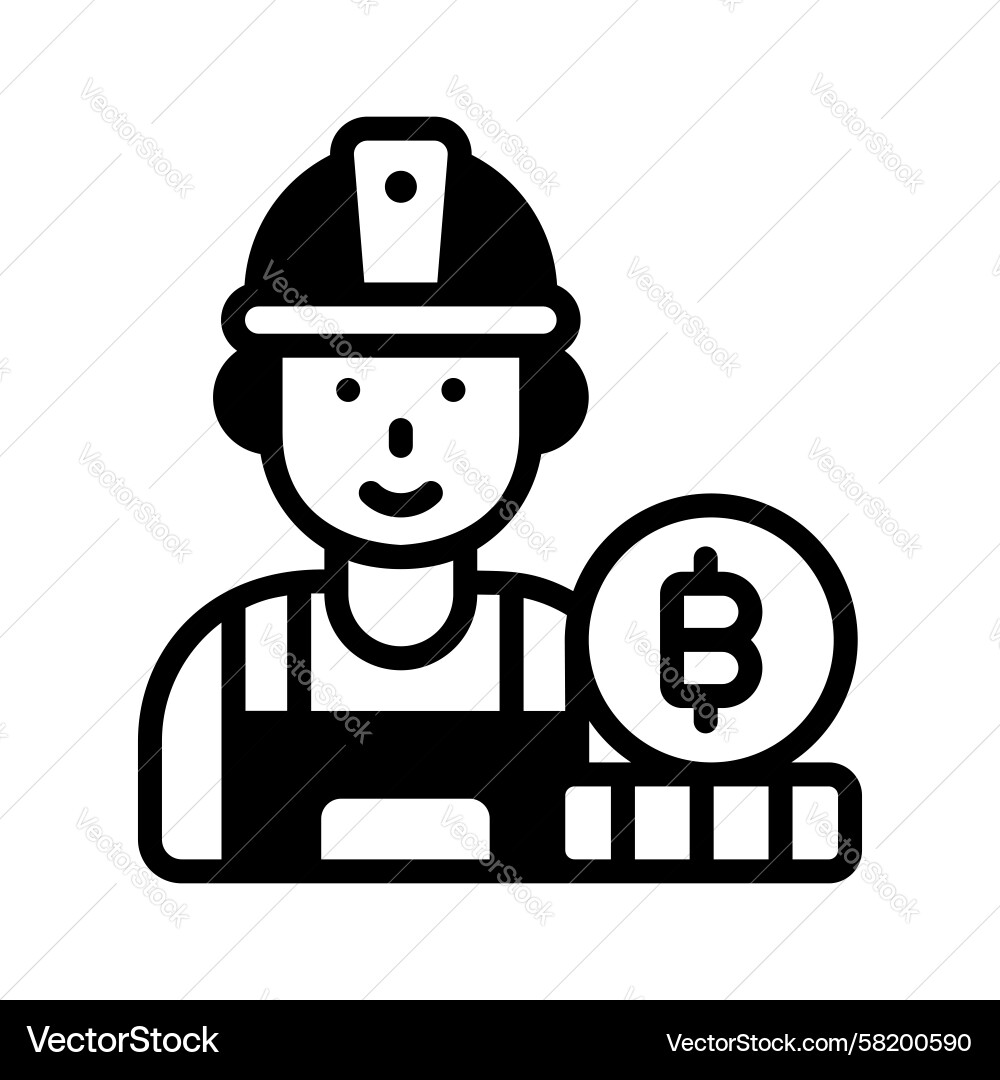 Crypto Miner Avatar (58200590) – Royalty-Free Vector | VectorStock
