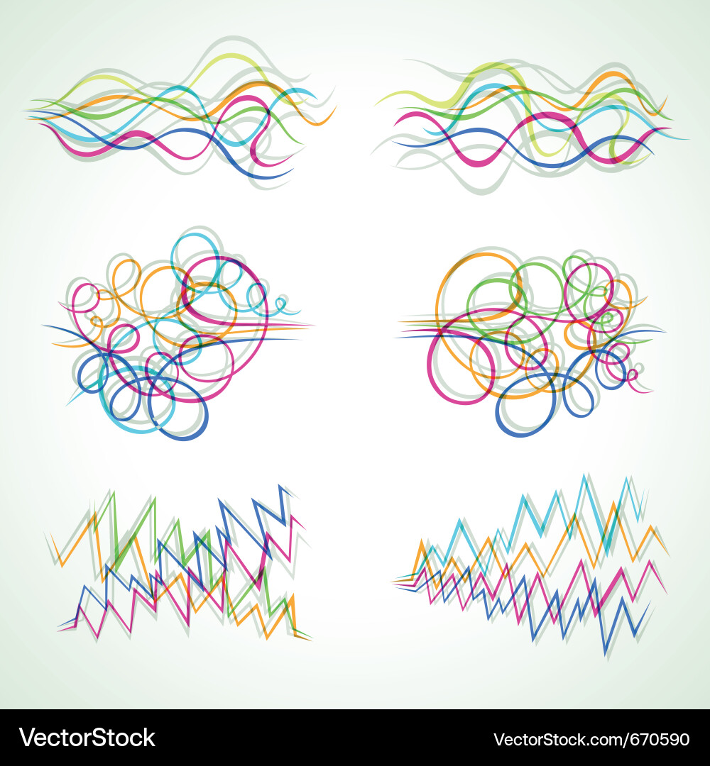 Dynamic Color Swirls vector image