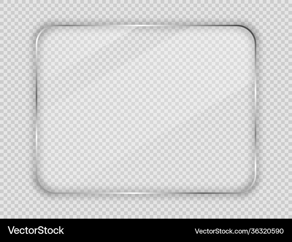 Glass plate in rounded rectangular frame Glass plate in rounded rectangular frame vector image