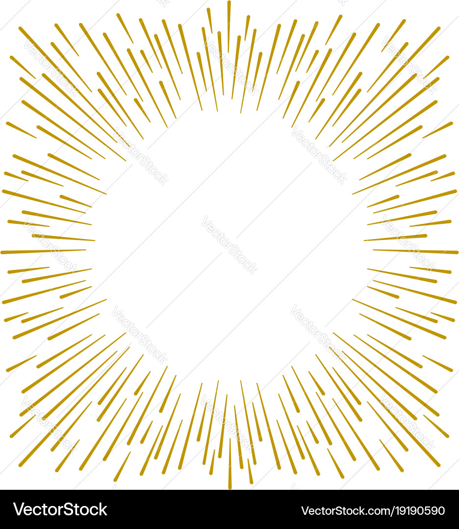 Gold firework design on white background Vector Image
