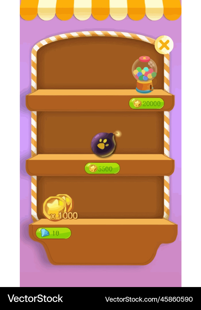 Komplettes Set von Level-Taste Spiel ui Pop-up-Symbol vektorbild