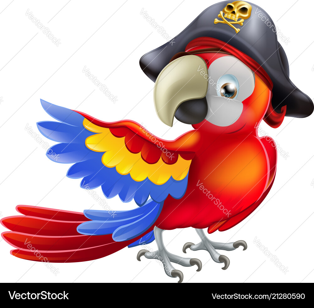 Pirate parrot vector image