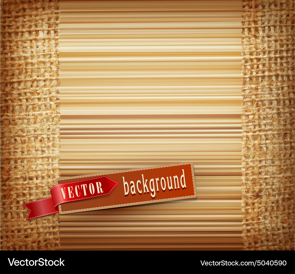 Rustic Burlap Texture Background vector image