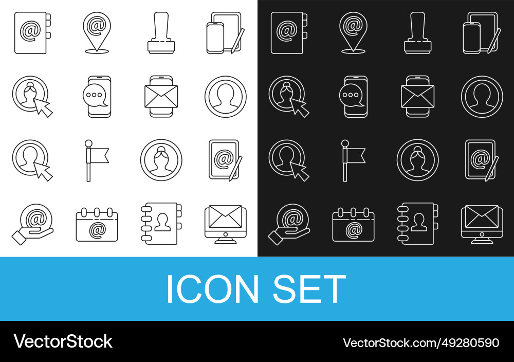 Set line monitor and envelope mail e-mail create Set line monitor and envelope mail e-mail create vector image