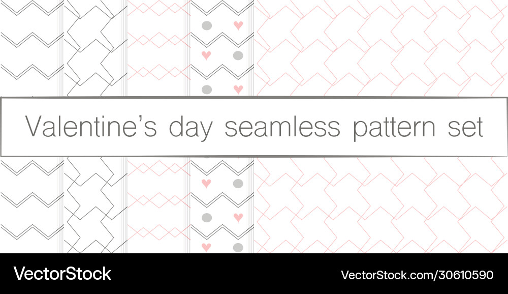 Simple ornament seamless patterns set use Simple ornament seamless patterns set use vector image