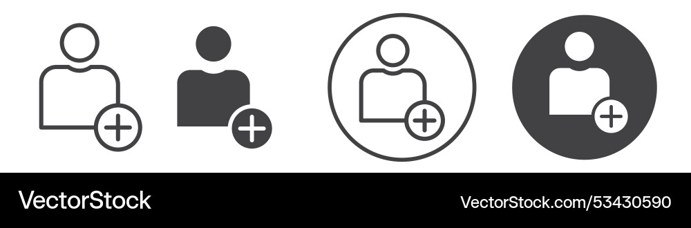 User add icon thin line vector image