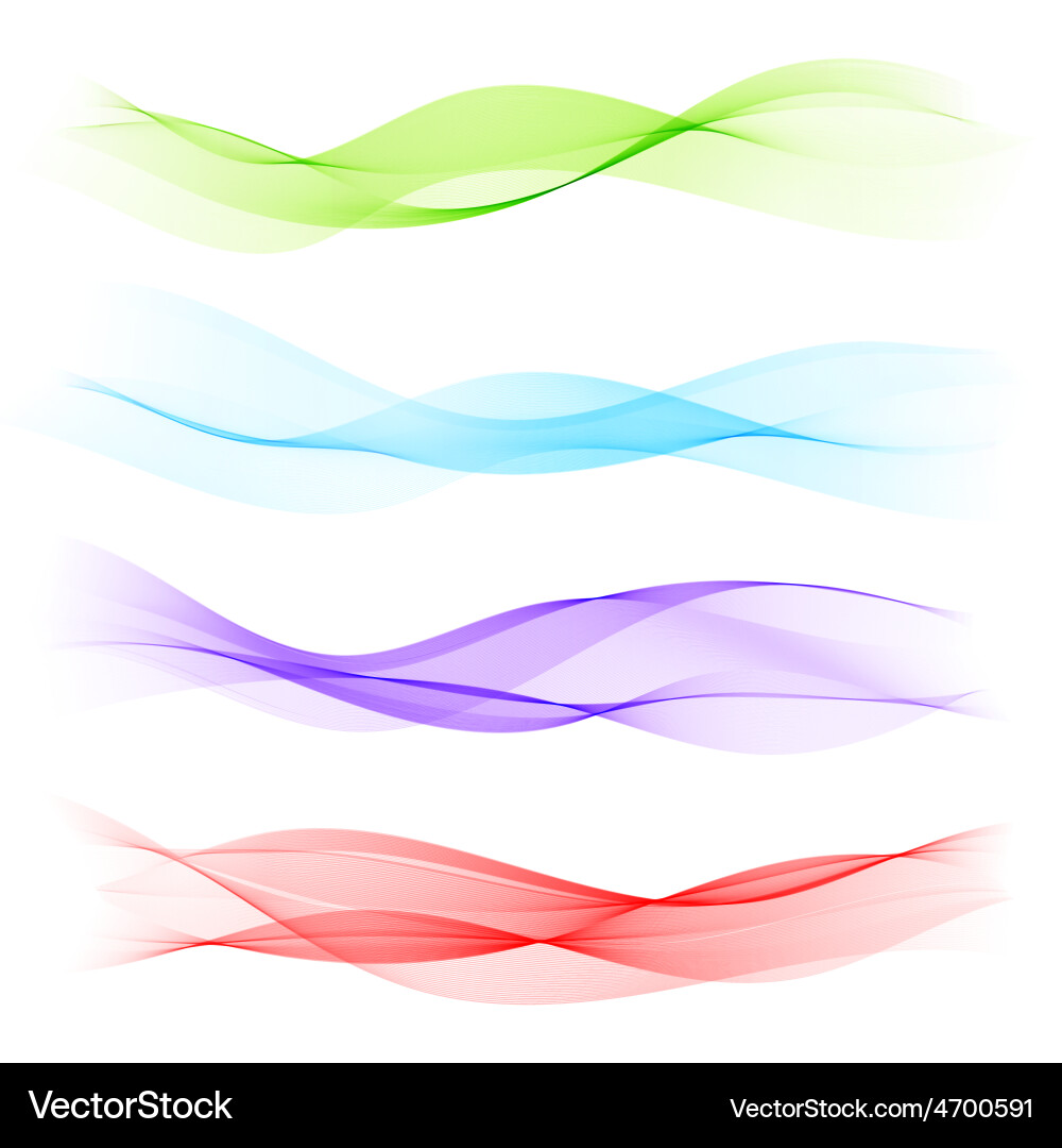 Abstract blue wave isolated on white background Vector Image