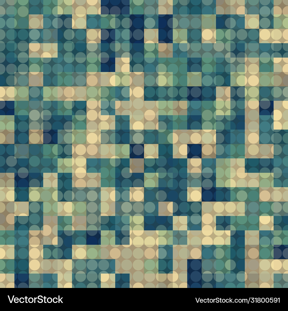 Abstract colored circles and squares pattern Vector Image