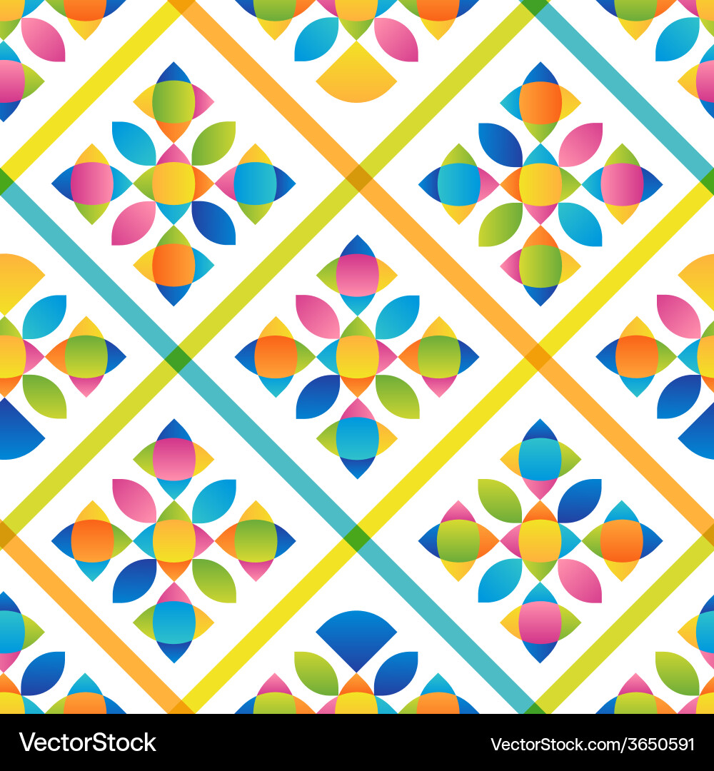 Abstract flat colorful seamless pattern Vector Image
