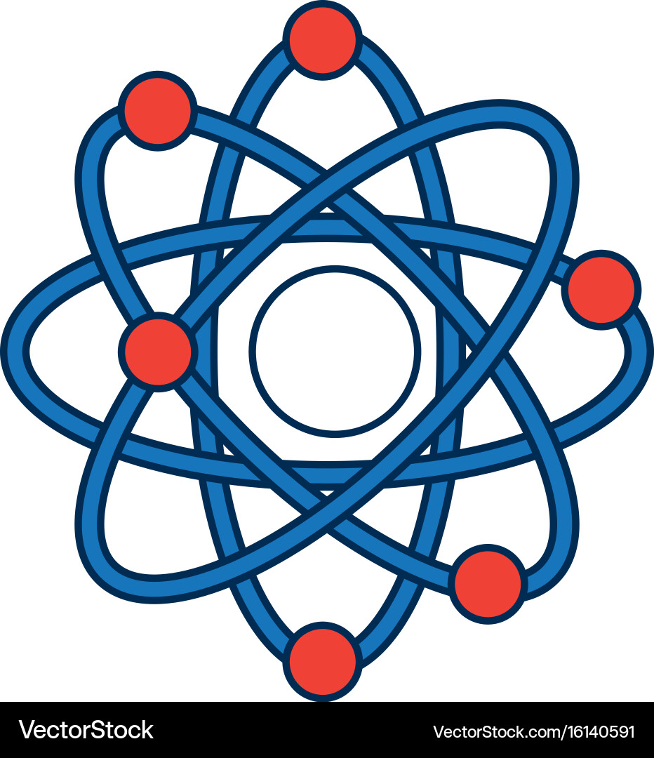 Atom scheme molecule particle science school Vector Image