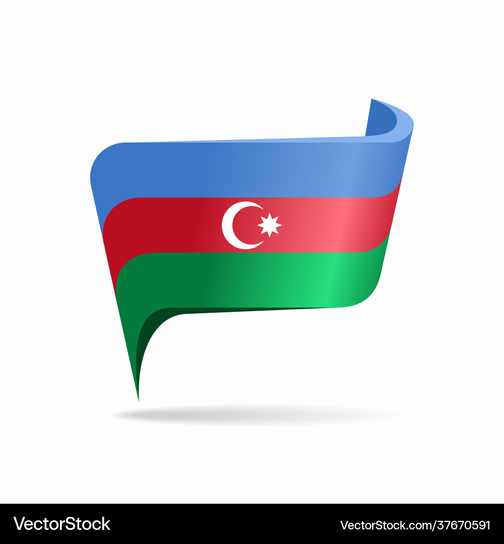 Azerbaijani flag map pointer layout Azerbaijani flag map pointer layout vector image