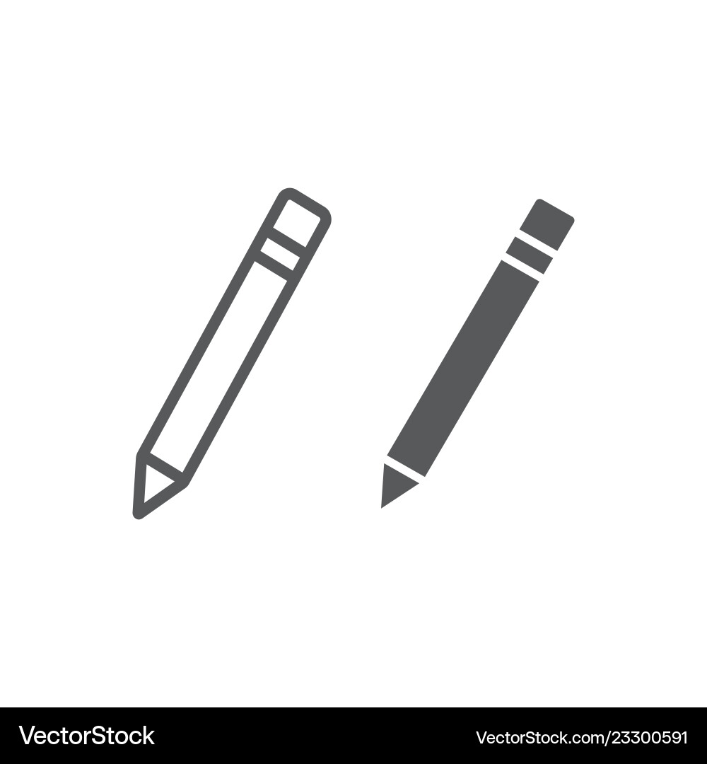 Bleistift Linie und Glyph Icon Schule Bildung Bleistift Linie und Glyph Icon Schule Bildung vektorbild