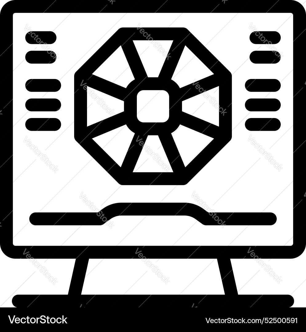 Computer showing a gemstone with data analysis Computer showing a gemstone with data analysis Vector Image