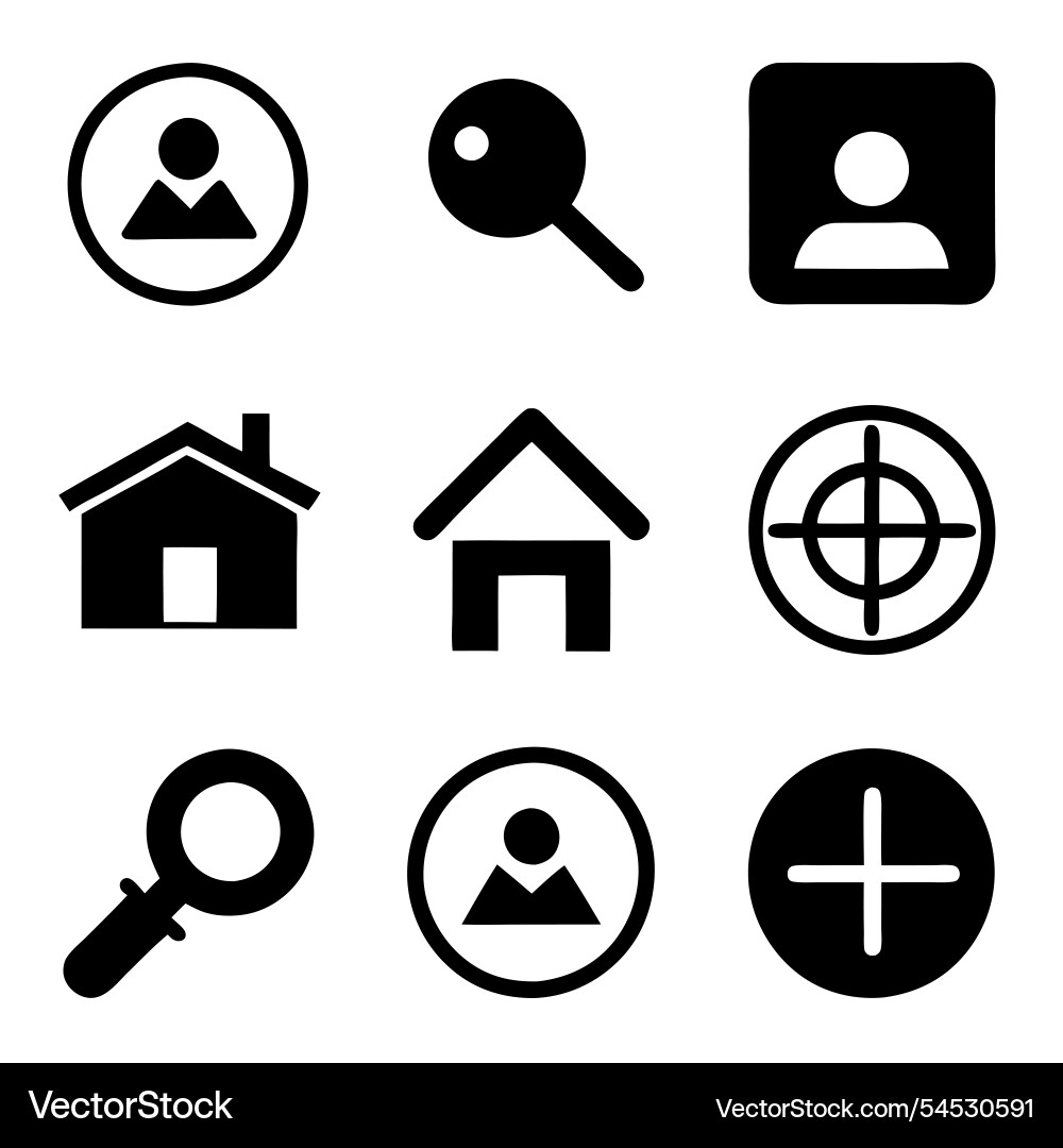 Essential website icon set versatile icons Vector Image
