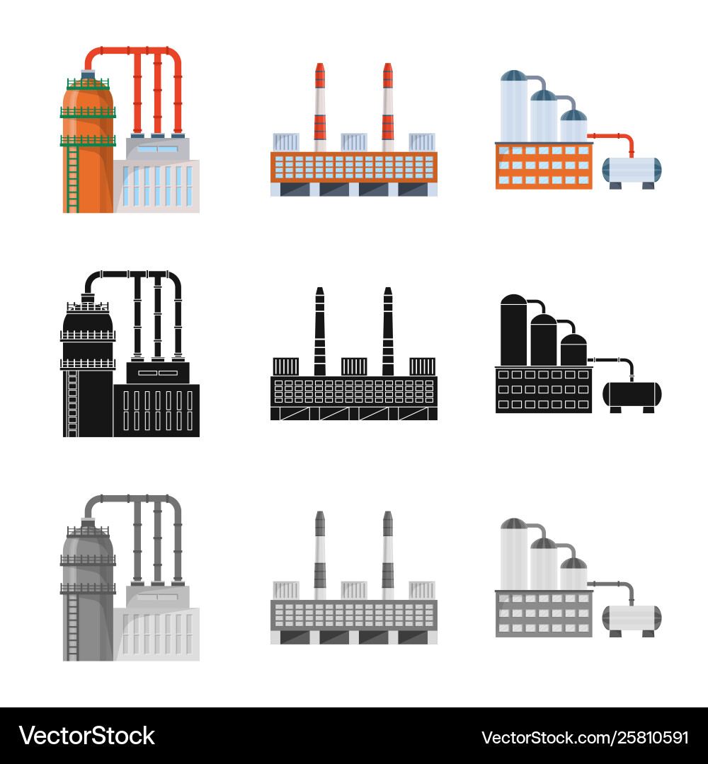 Isolated object production and structure logo Vector Image
