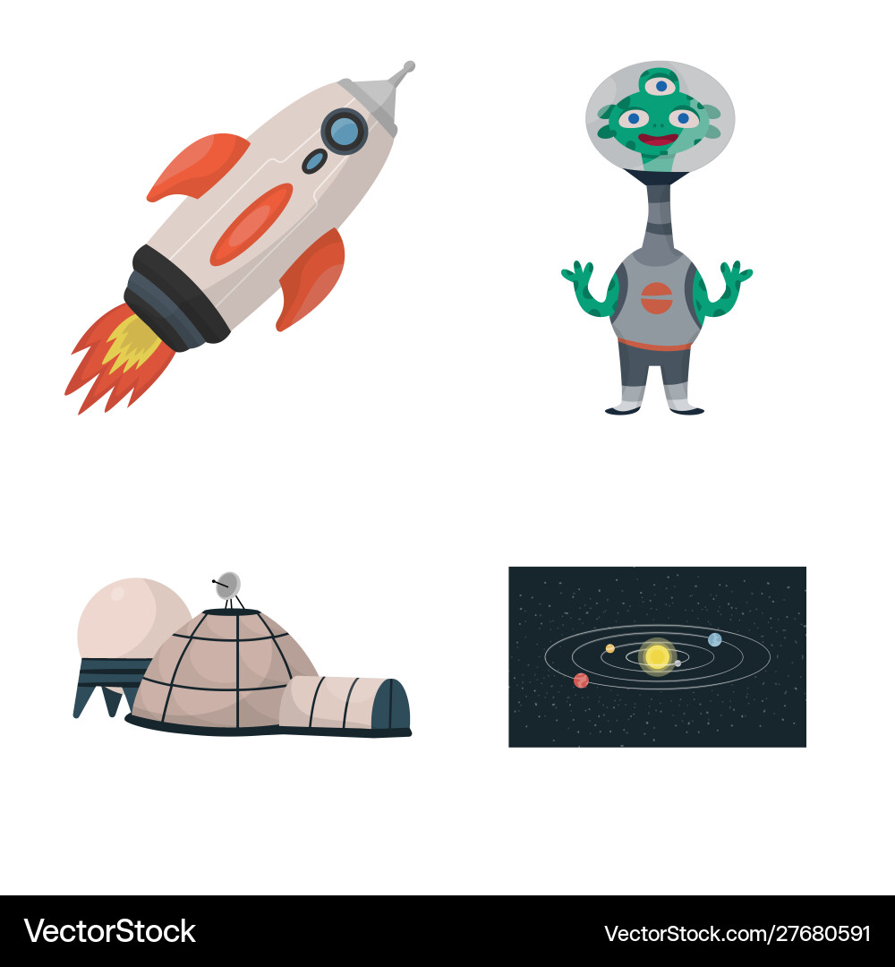 Isolated object space and galaxy icon set Isolated object space and galaxy icon set Vector Image
